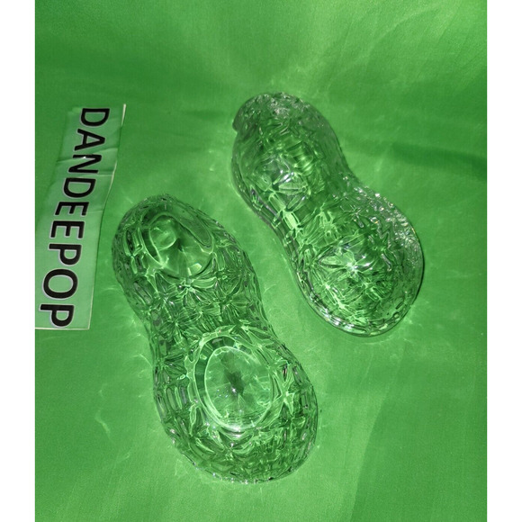 Vintage 3D Crystal Covered Peanut Container Serenade Candy Dish Godinger - Picture 5 of 5